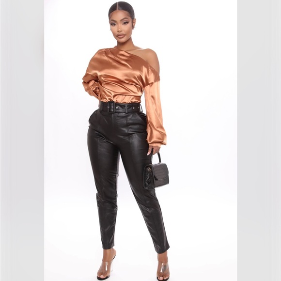 High Status Satin Bodysuit - Picture 1 of 4